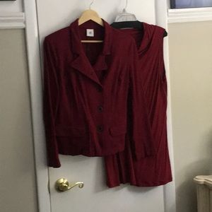 Cabi jacket and drape form fitting tank